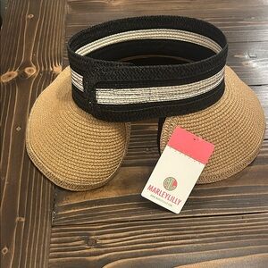 Chic Black and Tan Women's Sun Visor
